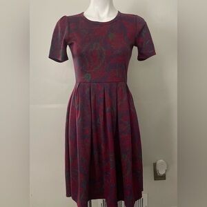 Women’s LulaRoe Short Sleeve Dress Sz S ~ Pockets ~ Multicolor